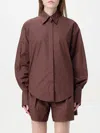 FEDERICA TOSI SHIRT FEDERICA TOSI WOMAN COLOR BROWN,G66285032