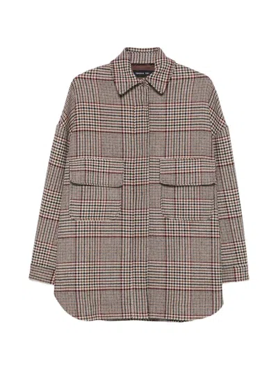 Federica Tosi Shirt With Prince Of Wales Pattern In Brown