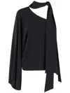 Federica Tosi One Shoulder Blouse In Black