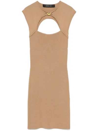 FEDERICA TOSI FEDERICA TOSI SHORT DRESS WITH CUT-OUT