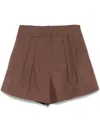 Federica Tosi Tailored Pleated Shorts With Belt Loops