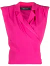 Federica Tosi Shoulder Pad Tank Top In Rosa