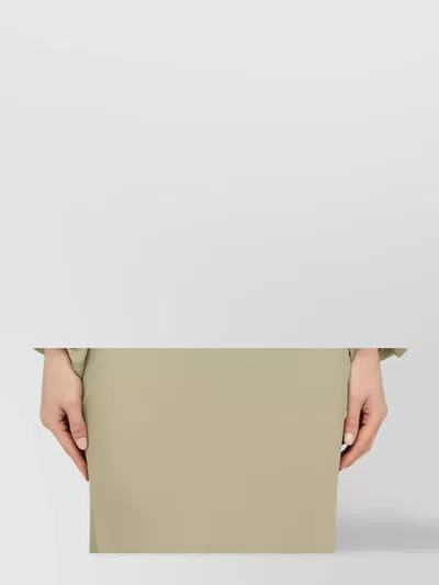Federica Tosi Silk Blend Off-the-shoulder Top With Elasticated Elements In Neutral