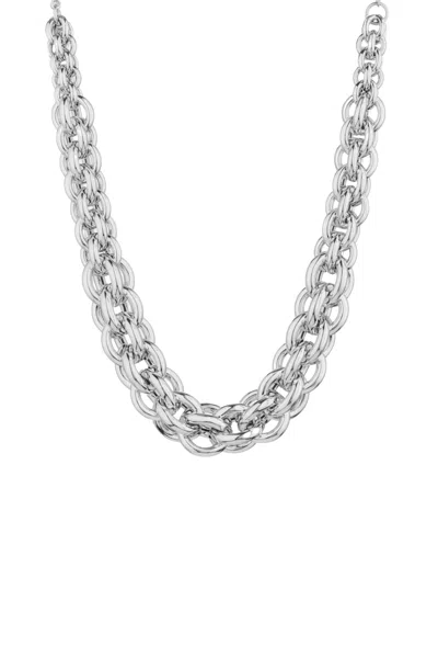 Federica Tosi Silver Christy 925 Silver Plated Bronze Metal Necklace