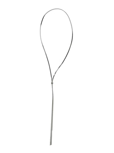 Federica Tosi Silver Long Chain Necklace In Metallic