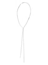 Federica Tosi Long Silver-plated Bronze Necklace With Adjustable Knot Detail In Silver