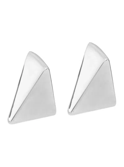 Federica Tosi Silver Triangular Earrings