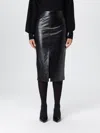 Federica Tosi Faux-leather Midi Skirt In Black