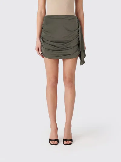 Federica Tosi Ruched Draped Skirt In Green