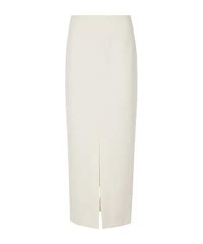 Federica Tosi Rear-slit Midi Skirt In White