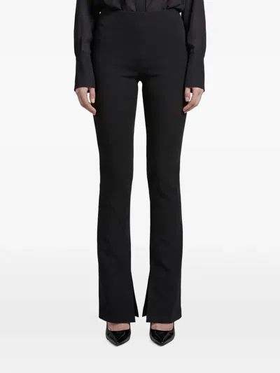 Federica Tosi High-waist Slit Tailored Pants In Black