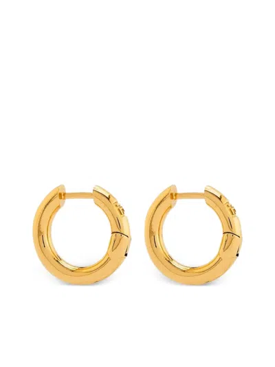 Federica Tosi Small Eva Hoop Earrings In Burgundy