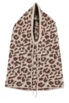 Federica Tosi Spotted Print Balaklava With Drawstring Closure In Brown