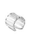 Federica Tosi Square Interlocking Ring In Silver-plated Bronze