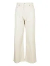 Federica Tosi Wide Cream-colored Trouser In White