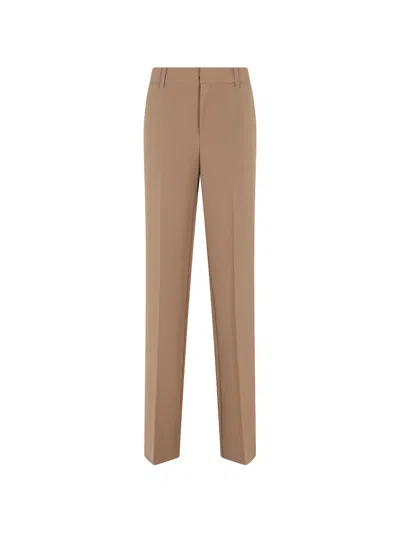 Federica Tosi Straight Tailored Trousers In Brown
