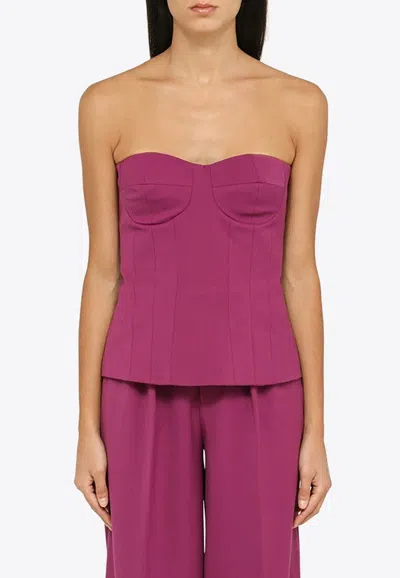 FEDERICA TOSI STRAPLESS TAILORED TOP