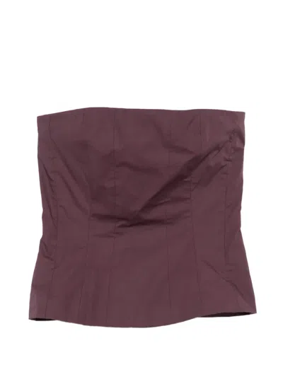 Federica Tosi Strapless Top In Purple