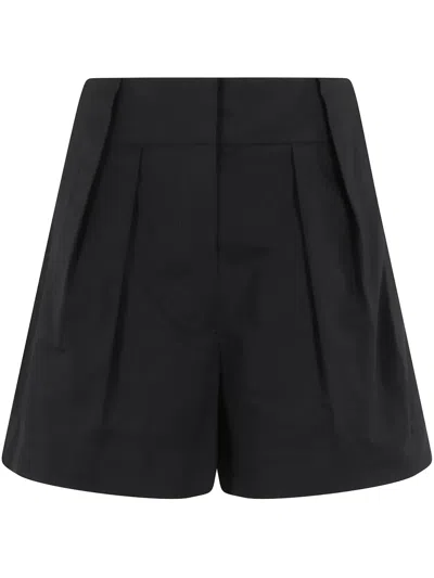 Federica Tosi Stretch-cotton Shorts In Black
