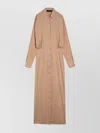 Federica Tosi Striped Viscose Blend Chemisier Dress In Neutral