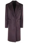 Federica Tosi Structured Eggplant Overcoat In Blue