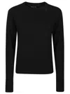 Federica Tosi Wool Crew-neck Sweater In Black