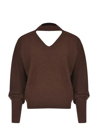 Federica Tosi Sweaters In Brown