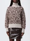 Federica Tosi Sweater  Woman Color Beige In Animal Print