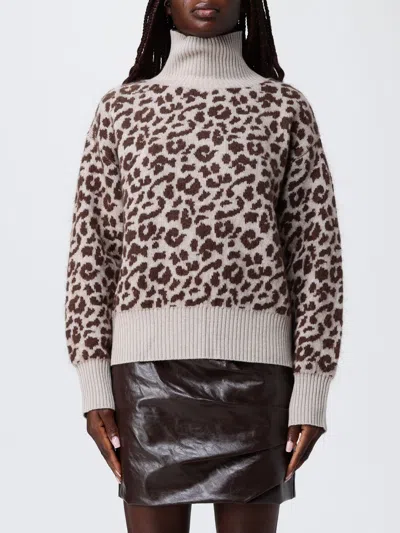 Federica Tosi Sweater  Woman Color Beige In Animal Print