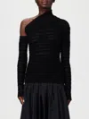 Federica Tosi One-shoulder Viscose Sweater In Black