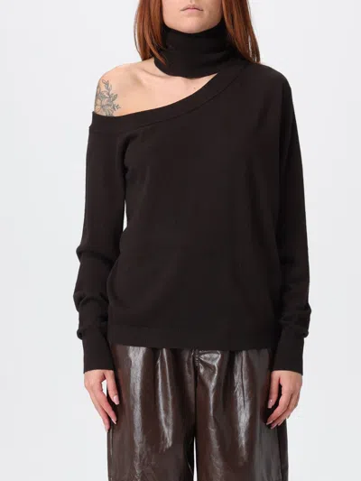 Federica Tosi Sweater  Woman Color Brown In Animal Print