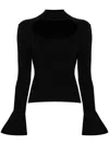 Federica Tosi Cut-out Sweater In Black