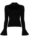 Federica Tosi Cut-out Sweater In Black