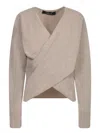 Federica Tosi V-neck Crossover Sweater In Pink