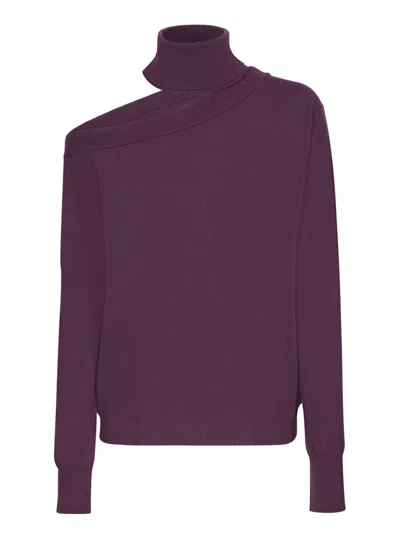 Federica Tosi Turtleneck Sweater In Purple