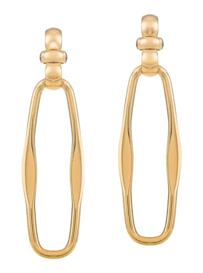 Federica Tosi Sylvie Metallic Earings With Rear Hook Closure And Pendant Design In Gold Plated Bronze Woman