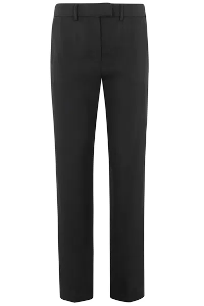 Federica Tosi Tailored Black Viscose Pants In Multi
