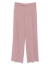 Federica Tosi Wide Leg Pleated Trousers With Belt Loops
