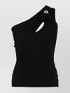 Shop Federica Tosi Tank Top One-shoulder Jewelry Detail