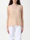 Federica Tosi Crepe De Chine Tank Top In Nude