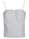 Federica Tosi Lace-up Top In White