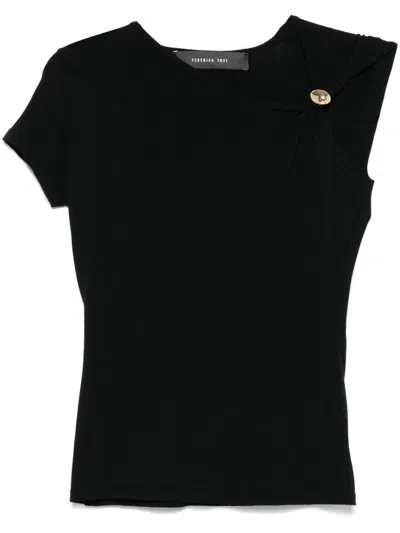 FEDERICA TOSI TOP WITH BROOCH