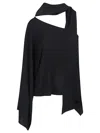 Federica Tosi One Shoulder Blouse In Black