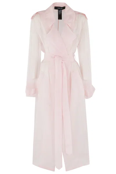 Federica Tosi Trench In Organza Di Seta In Pink