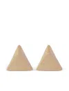 Federica Tosi Triangular Golden Earrings With Glossy Finish In Gold