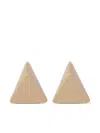 Federica Tosi Triangular Golden Earrings With Glossy Finish In Gold