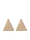 Federica Tosi Triangular Golden Earrings With Glossy Finish In Gold