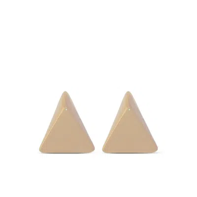 Federica Tosi Triangular Stud Earrings In Metallic