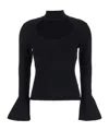 Federica Tosi Cut-out Sweater In Black