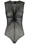 Federica Tosi Draped Tulle Bodysuit With Elegant Gathered Detail In Multi